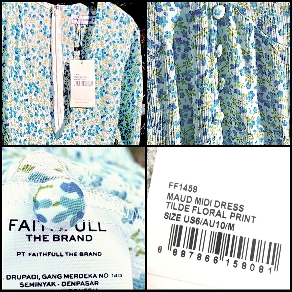 SALE💥NWT Anthro Faithful The Brand Midi Dress - Picture 8 of 15